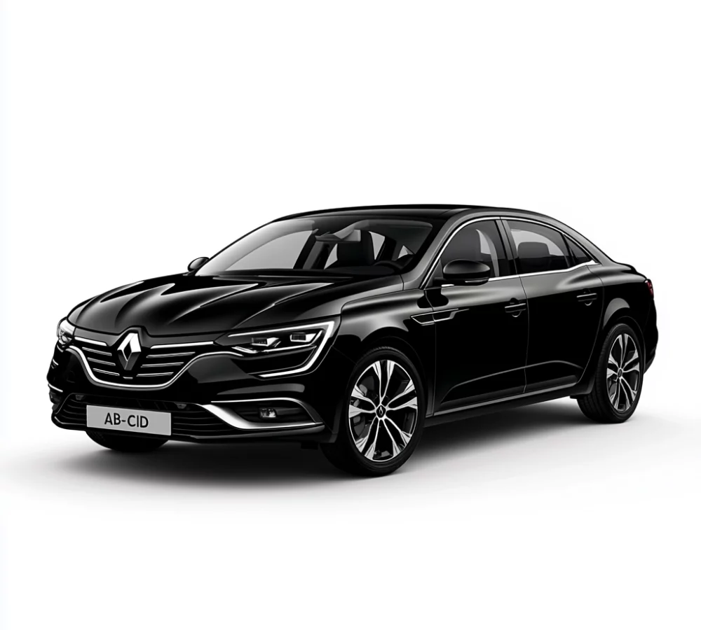 Service de Chauffeur Privé en Van de Luxe Un service de chauffeur privé van de luxe noir, prêt à transporter des passagers dans un confort haut de gamme.